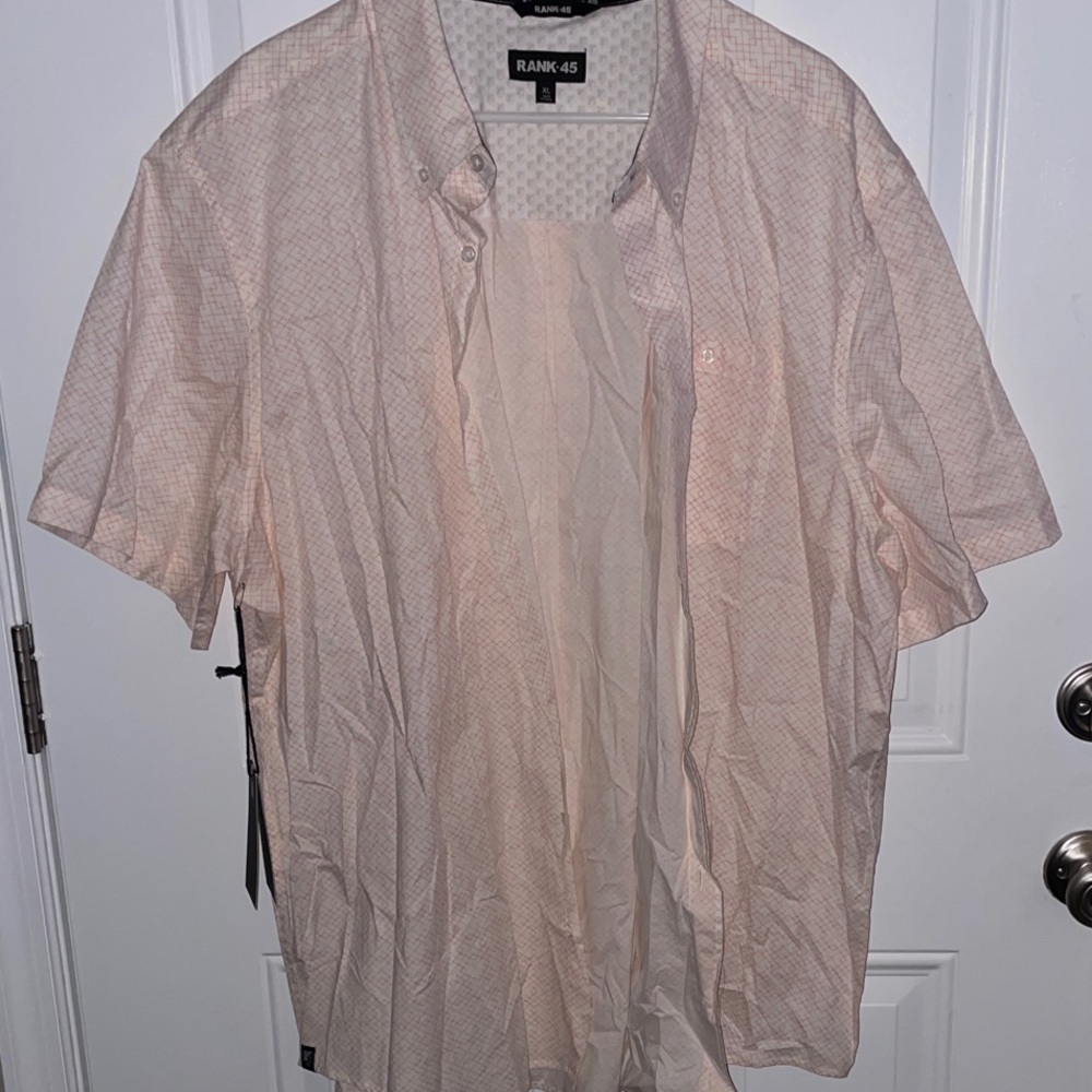 Rains Light Pink Casual Button Down Shirt